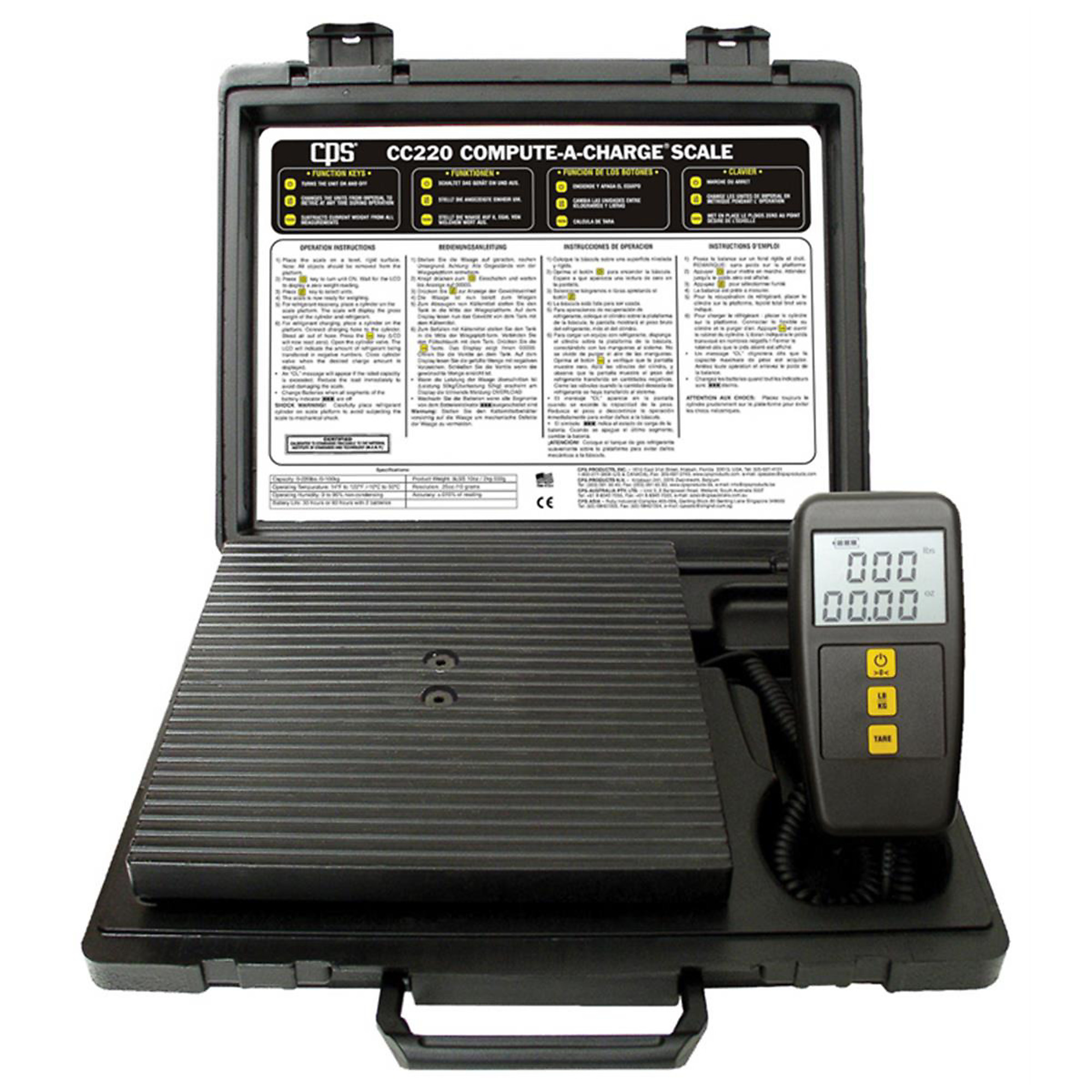 CPS Products Heavy-Duty Scale — 220-Lb. Capacity, High-Resolution LCD, Automatic Off, Model# CPSCC220